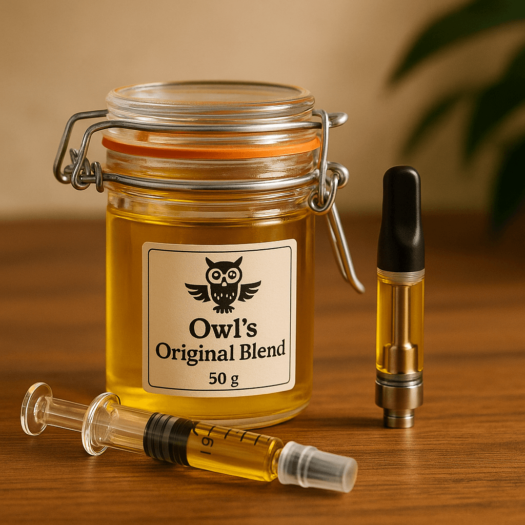 50g Jar of Owls Original Golden Blend — Creator-Size, Preterped